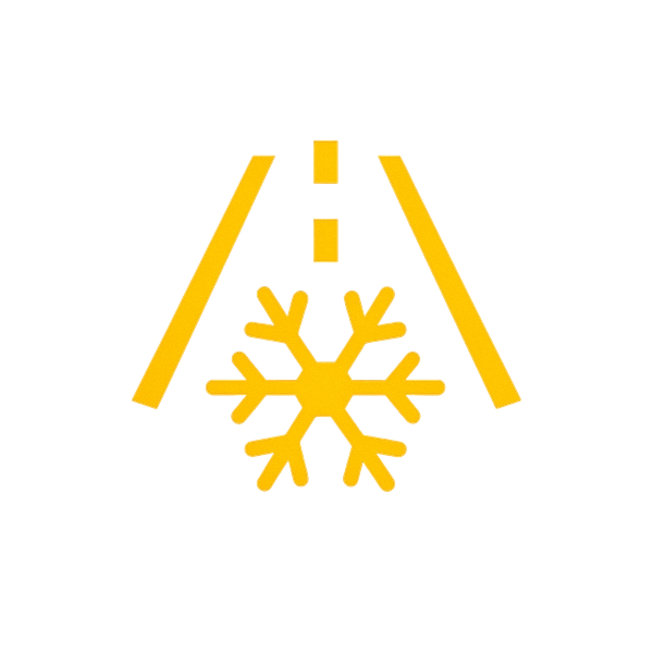 icono de copo de nieve por baja temperatura en el salpicadero